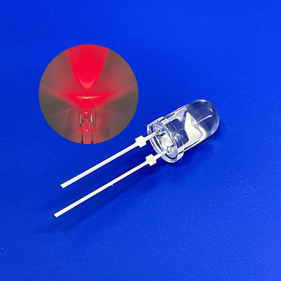 ضوء تحذير المرور LED Diode 5mm 45deg 625nm اللون الأحمر 12000mcd