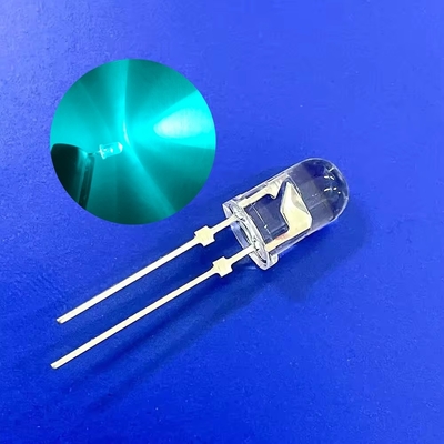ضوء تحذير المرور 5 ملم LED Diode 500nm اللون الأخضر الأزرق 13800mcd