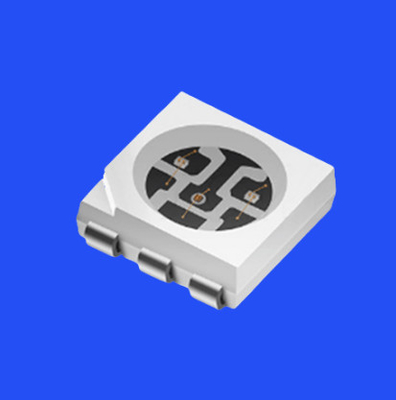 SMD5050 RGB LED Diode 5.0x5.0mm PCT Bracket 120deg 6pins عدسة واضحة 0.6W رقاقة LED