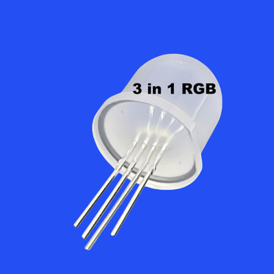 WS2812B 12mm 3 في 1 RGB Full Color Diffused Round Head 60 درجة بيكسل قابل للتوجيه LED Diode للضوء السري LED