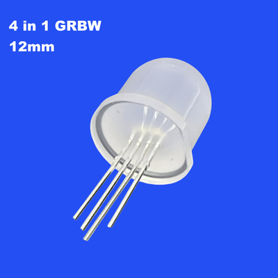 SK6812 12mm 4 في 1 GRGBW Full Color Diffused Round Head 60 Degree Pixel LED Diode للشاشة LED Pixel